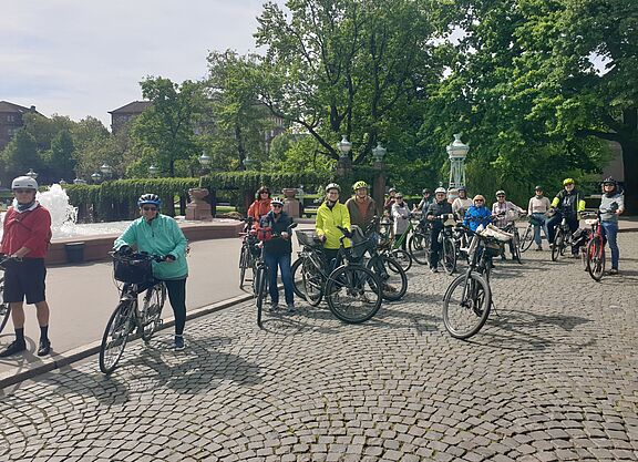 Radtouren_ADFC_MA Teilnehmer und Teilnehmerinnen einer Radtour des ADFC Mannheim