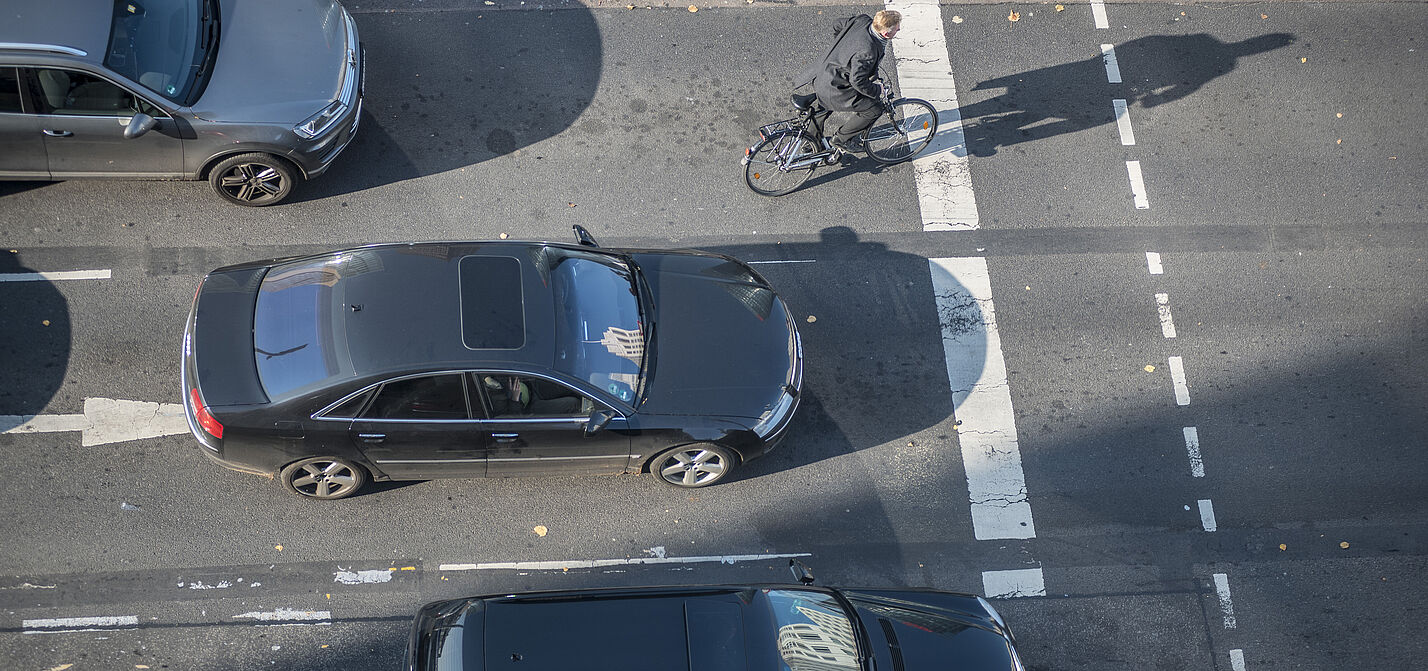 Radfahren in der Stadt, Ampelstart von oben