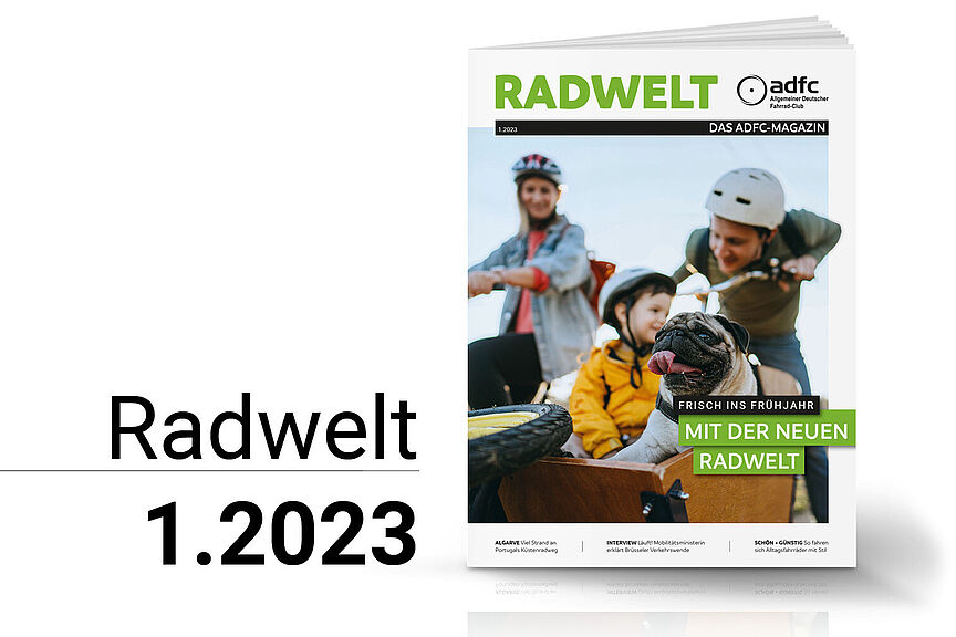ADFC-Magazin Radwelt 1.2023  ADFC-Magazin Radwelt 1.2023  Titelcover